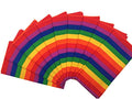 Vamqor 100% Cotton 10 Pack Fine Bandanas - color: Rainbow