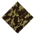 Single Pack Bandanas 60s Premium Cotton Soft Thin Handfeel Large Handkerchief for Men and Women - color: 1 Pack-camouflage