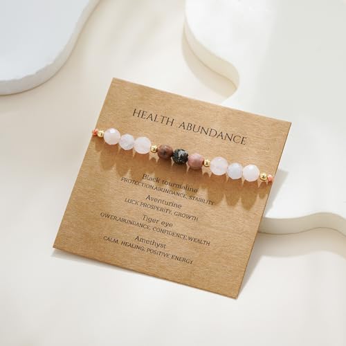 Empath Anxiety Calming Protection Bracelets Gifts for Her, Natural Healing Natural Stone Beaded Bracelet Healing Bracelets Jewelry for Women - color: Healthy Pregnancy