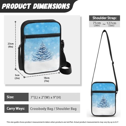 Womens Crossbody Bag Cell Phone Purse Wallet Small Shoulder Handbag for Workout Travel Gym - color: Christmas Tree