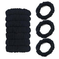 Youxuan No Damage Soft Polyester Hair Ties, No Tug Scrunchies Hair Bands with Strong Elasticity – Black - color: Black