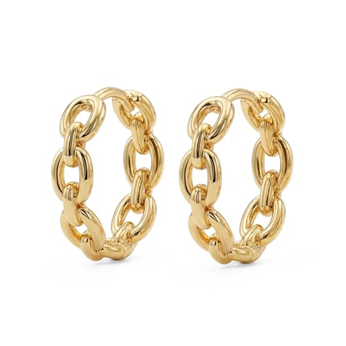 MYEARS Women Earrings Gold Huggie Hoop 14K Small Simple Hypoallergenic Everyday Jewelry - style: O Link
