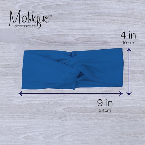 Motique Accessories Solid Twist Turband Headwrap Hair Band for Women (Royal Blue) - color: Royal Blue