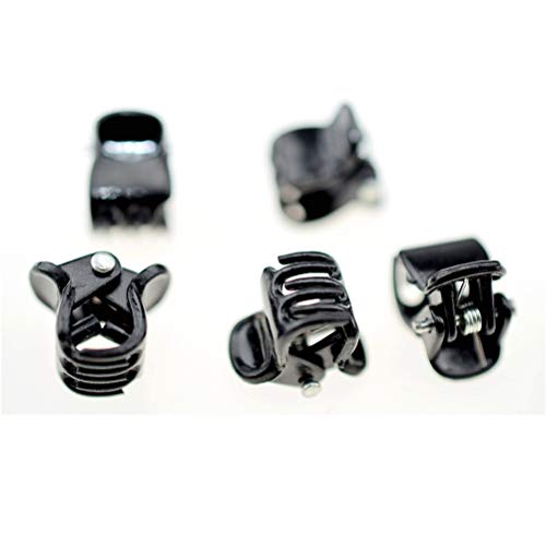 100pc/pack 1cm Hair Claws Clip for Women Girls Black & Brown & clear Plastic Mini Hairpin Hair Clip Clamp Hair Accessories Gifts (brown+black each 50pcs) - color: brown+black(each 50pcs)