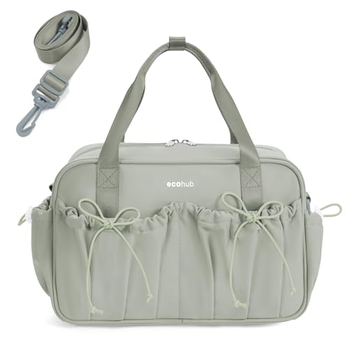 ECOHUB Small Gym Bag for Women, Mini Gym Duffle Bag with Wet Compartment, Bowknot Sports Bag, Cute Gym Tote Bag Dance Yoga Workout Travel Bags Green - color: Green