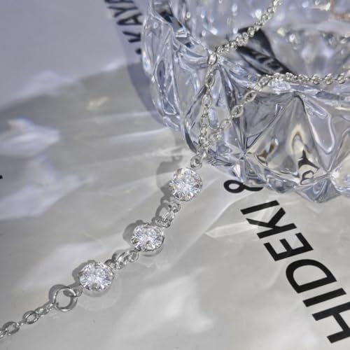 Rhinestone Back Chain Necklace for Women Bridal Wedding Sexy Rhinestone Backdrop Chain Waist Belly Chains Trendy Body Chains Jewelry - style: 3Silver