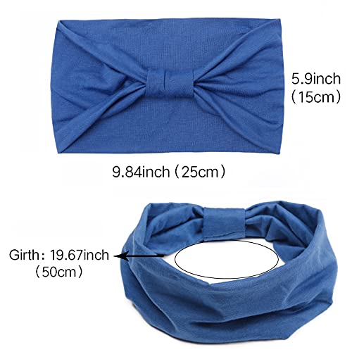 Tobeffect Headbands for Women African Boho Wide Hairband Headband Knotted Head Wraps Turbans Hair Accessories - color: Headbands 1