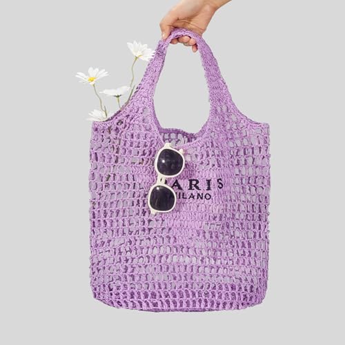 Covelin Women's Handwoven Straw Tote Bag – Lightweight, Large Capacity Boho Beach Bag