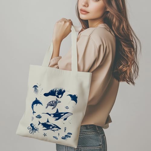 Aesthetic Tote Bag for Women | Medium Size with Inner Pocket | Stylish & Practical - color: Aqua