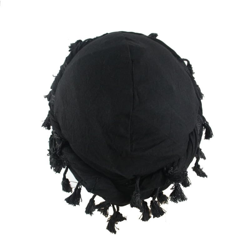 Gturytr Turban for Men Vintage Twist Head Wraps Durag Satin Lined Halo Turban for Women Modal and Satin Scarf Tie - color: Deep Grey