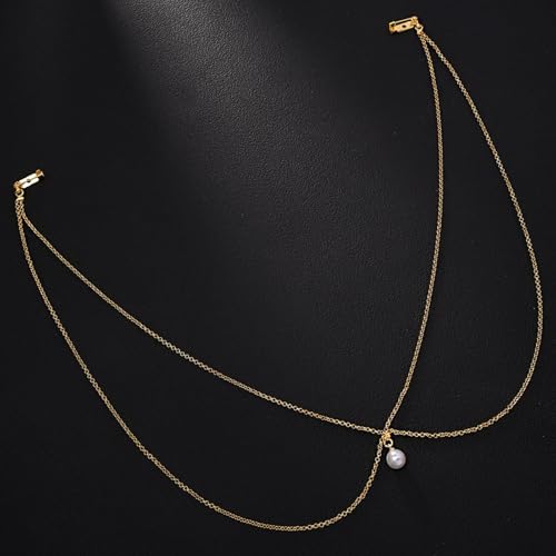 Back Chain Body Chain Jewelry for Summer Outfits Rhinestone Pendant Back Necklace for Backless Dresses - color: B1:Gold Back Chain