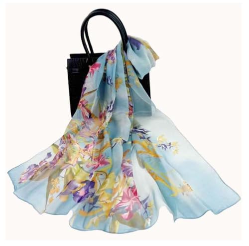 Xyueanlo Fashion Scarves for Women Lightweight Elegant Scarf Sunscreen Wraps Shawls - color: Orchid Turquoise