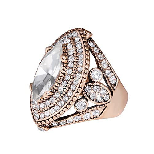 Women Ring - 32mm Turkish Style Gemstone Women Jewelry J0769 - color: White