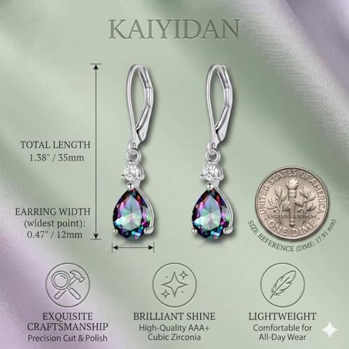 Silver Dangle Earrings For Women Trendy,Boho Cute Drop Western Earings,Vintage Gothic Ethnic Statement Beach Vacation Long Earrings with Leaf Teardrop Turquoise Crystal Tassels,Fashion Jewelry Birthday Gift. - color: A61) Blue Crystal Teardrop