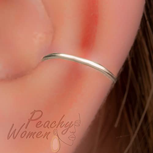 Fake Conch Hoops 20G Gold and Silver + Hammered and Plain