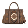 Wrangler Tote Bag for Women Western Purse and Aztec Satchel Handbag - color: Aztec Khaki