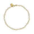 Amberta Women's 925 Sterling Silver Heart Bracelet - color: Gold Plated