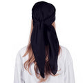 RIIQIICHY 35 Inch Head Scarf for Women Hair Scarf Like Silk Scarf Square Scarf Bandanas for Women - color: Navy
