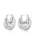 18K Gold Plated Boho Chunky Leaf Floral Geometric Textured Basket Weave Braided Dangling Statement Earrings for Women by SNGIA, Wavy Handmade Trendy Ribbed Fan Dangle Hoop Jewelry Gifts, Summer Round Oval Square African Beachy Vacation Flower Fashion Acce