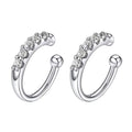 ChicSilver 925 Sterling Silver Ear Cuff Earrings Non Piercing Clip on Cartilage Cuff Earrings for Women - style: K: CZ Cuff