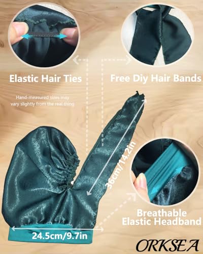 Chemo Headwear for Women Head Scarf Headwraps Silky Soft Turbans for Women Cancer Hats Chemo Beanie Coverings Scarves - color: B Peacock Green