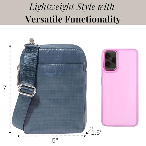 Baggallini Women's Modern Take Two Rfid Crossbody - color: Mist Gloss Ripstop