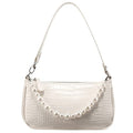 Loiral Small Purse for Women, Retro Classic Tote HandBag Shoulder Bags Clutch Purse - color: 3 White+pearl Chain