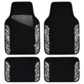CAR PASS Bling Zebra Car Mats Rhinestones Diamond Waterproof Floor Mat Crystal Sparkly Shining Glitter Carpet Anti-Slip PVC Heel Pad, Universal Fit Automotive SUV,Sedan,4pcs Girly Women, Zebra Diamond - color: Zebra