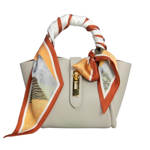 RIIQIICHY Hair Scarf for Women Like Silk Scarves Headband Neck Scarfs Twilly Purse Accessories - color: C014