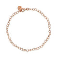 Amberta Women's 925 Sterling Silver Heart Bracelet - color: Rose Plated