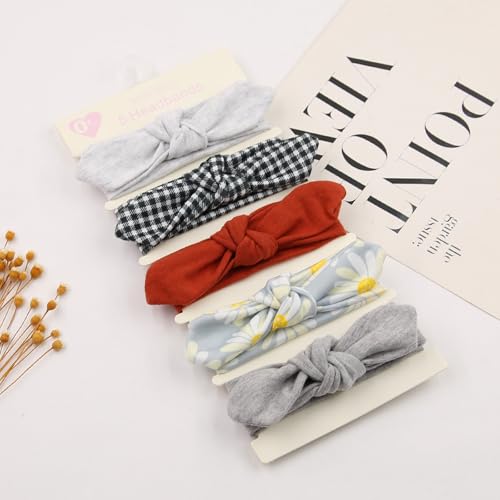 Baby Headbands Soft Stretchy Baby Girl Bows Newborn Infant Toddler Headwrap Hair Accessories - color: Gray