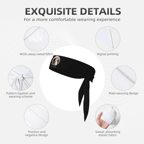Sports Head Tie Westie Dogs Beach Summer Tropical Tie Sweatband Headband Men Women Elastic Bandana Adjustable Non-Slip Moisture Wicking for Running Football Yoga Workout Athletic Hair Ninja Head Band - color: Funny Bigfoot Sasquatch Full Moon