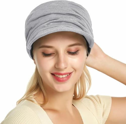 XYIYI Women Cancer Headwear Soft Chemo Beanie Baseball Cap - color: Light Gray