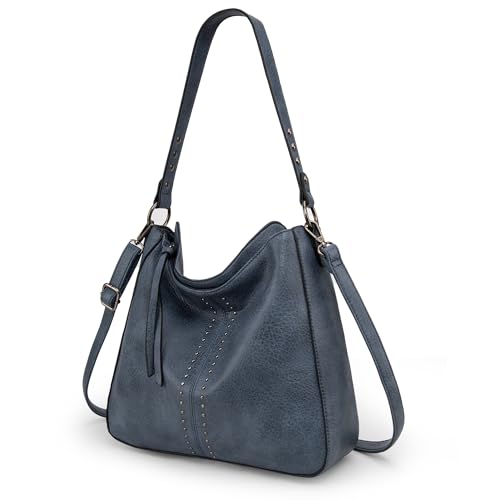 Montana West Hobo Bag for Women Crossbody Purse and Handbags Ladies Chic Shoulder Bags - color: Jean Blue