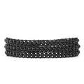 Layered Leather Handmade Bracelet Boho Bohemian Style Multilayer Crystal Glass Natural Stone Beaded Wrap Bracelets Collection for Women - style: BR571