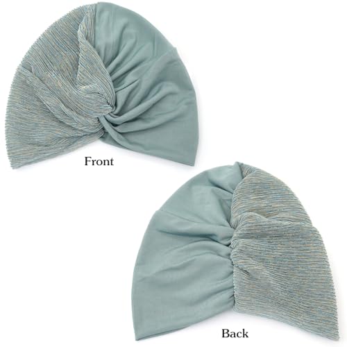 XYIYI Chemo Headwear Turban for Women, Cancer Patients Head Wrap Cover Hat for Hair Loss - color: Mint Green
