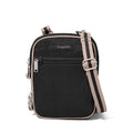 Baggallini Securtex® Anti-theft Mini Everything Crossbody Bag, 6.3"x8.25" Rfid, Locking Zippers & Cut-resistant Strap - color: Black/Neutral