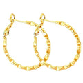 ToHeart Gold Hoop Earrings for Women Twist Hoop Earrings Gold Plated - style: Hoop Earrings M