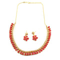 JewarHaat Indian Bollywood Necklace Set AD CZ Elegant Gold Plated Multi Stones Sparkling Crystals Choker with Earrings Fashion Jewellery for Women & Girls - color: Ruby Red
