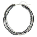 Noessla Beaded Statement Necklaces for Women Layered Chunky Bead Necklace Fashion Costume Jewelry Gifts for Mom - color: 029-Black
