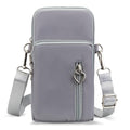 JANKS Small Crossbody Bag for Women - Mini Phone Purses with Crossbody Strap and Wallet - Nylon Arm Bag - color: A-grey