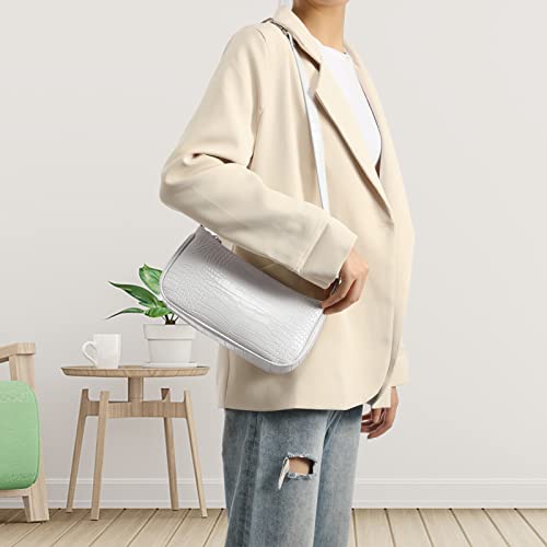 Loiral Small Purse for Women, Retro Classic Tote HandBag Shoulder Bags Clutch Purse - color: 1 White