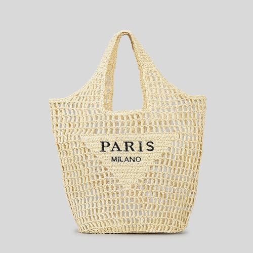 Covelin Women's Handwoven Straw Tote Bag – Lightweight, Large Capacity Boho Beach Bag