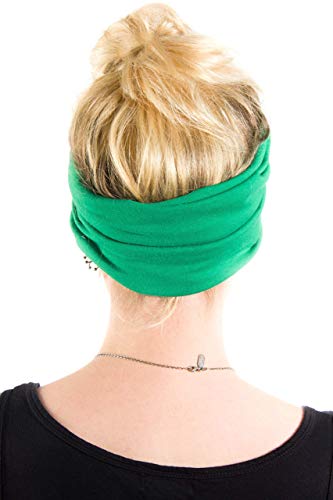 Twist Headband Extra Wide Scrunch Turban (Kelly Green) - color: Kelly Green