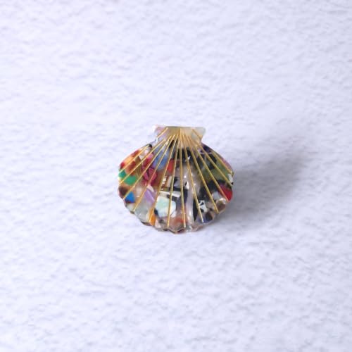 Shell Claw Clip,Acetate Hair Clips,Small Hair Clips for Women,Marble - color: Marble