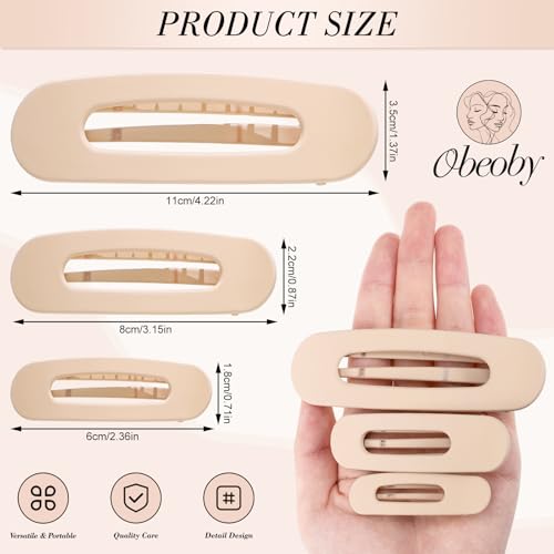 15 PCS Flat Claw Clips, 5 Colors Flat Hair Clips 3 Sizes Hair Claws for Women Girls Accessories Barrettes for thick Thin Hair, Birthday Mothers Day Gifts - color: Classic colors