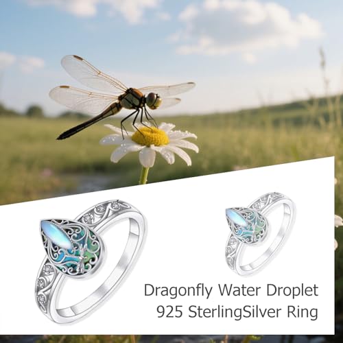 ONEFINITY Dragonfly Filigree Ring Sterling Silver Rings Gifts for Women Jewelry - style: Dragonfly