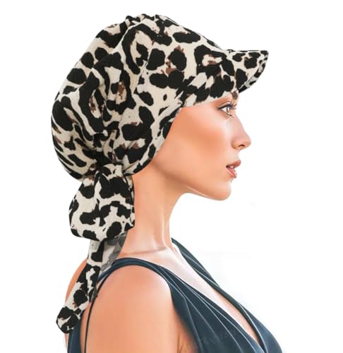 XYIYI Chemo Headwear for Womens Cancer Patients, Head Scarf Chemotherapy Headwraps Hat - color: Leopard Print