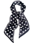 Purse Scarf For Handbags Head Scarves For Women's Hair Bags Scarfs Long Skinny Scarves Fashion Silky - color: A11-black Spot