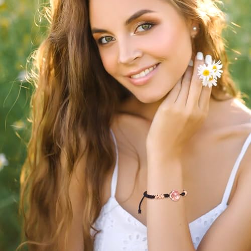 Adjustable Slider Bracelets Colorful Half Finished Bracelets Adjustable Beaded Bracelets DIY Friendship Bracelets for Women Jewelry Making Gifts Supplies - color: Mixed Colors-Peach Knot